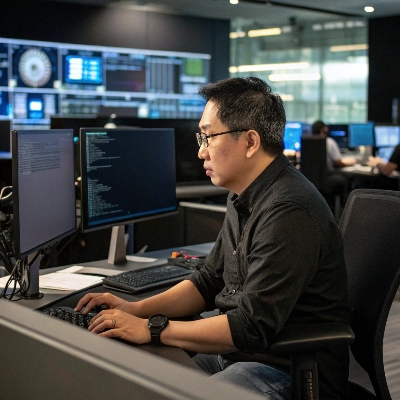 David Chen working with DCC control systems